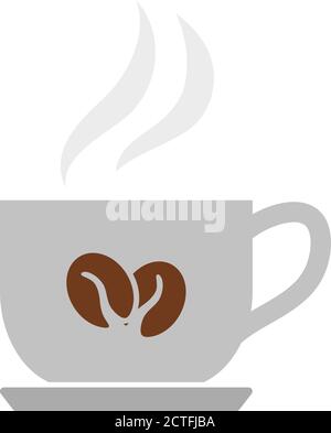 Coffee Cup Icon. Flat Color Design. Vector Illustration. Stock Vector