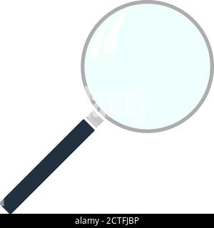 Loupe Icon. Flat Color Design. Vector Illustration. Stock Vector