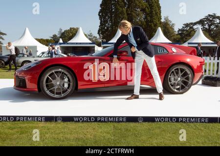 Louis De Fabribeckers introducing the Touring Superlegggera Aero 3 World Premier at Salon Prive 2020 Stock Photo