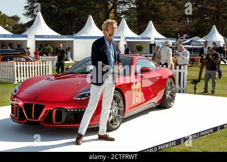 Louis De Fabribeckers introducing the Touring Superlegggera Aero 3 World Premier at Salon Prive 2020 Stock Photo