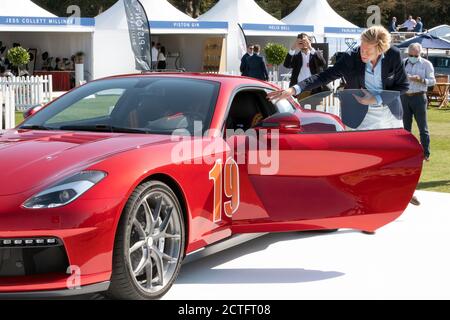 Louis De Fabribeckers introducing the Touring Superlegggera Aero 3 World Premier at Salon Prive 2020 Stock Photo