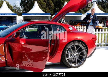 Louis De Fabribeckers introducing the Touring Superlegggera Aero 3 World Premier at Salon Prive 2020 Stock Photo