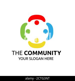 Illustration vector design of community logo template for business or company Stock Vector