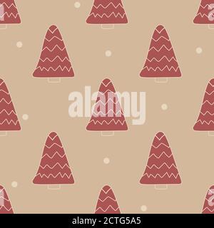 Seamless vector pattern with abstract mushrooms for decoration, textile, print, stationery, card, wallpaper Stock Vector