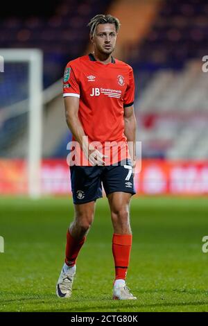 Luton, UK. 07th July, 2020. Harry Cornick of Luton Town (7) after the Carabao Cup match between Luton Town and Manchester United behind closed doors at Kenilworth Road, Luton, England on 22 September 2020. Photo by David Horn. Credit: PRiME Media Images/Alamy Live News Stock Photo