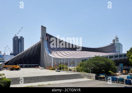 Yoyogi National Stadium (Kenzo Tange), built for the 1964 Summer Olympics in Tokyo, Japan Stock Photo