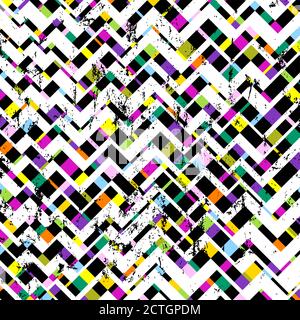 abstract geometric background pattern, with strokes and splashes, zigzag Stock Vector