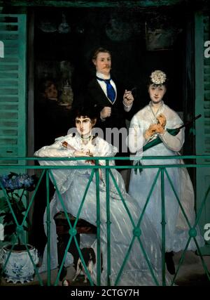 Edouard Manet 1832-1883. The balcony. 1868-1869. oil painting on canvas cm 170 x 125. Stock Photo