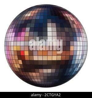 Mirror disco ball on a white background Stock Photo