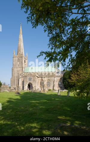 St Andrew’s Church in the village of Congresbury, North Somerset, England. Stock Photo