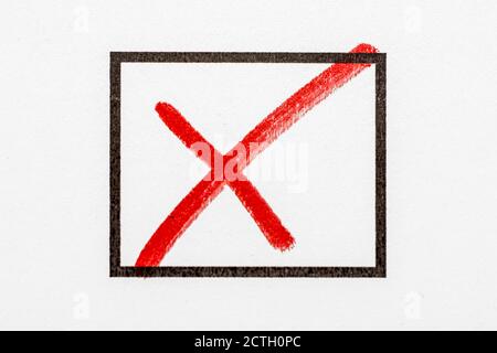 Cross in detail as a symbol of political choice Stock Photo