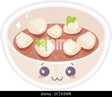 Chinese cute kawaii vector character Stock Vector