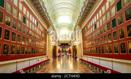 Interior of the State Hermitage, a museum of art and culture in Saint Petersburg, Russia.