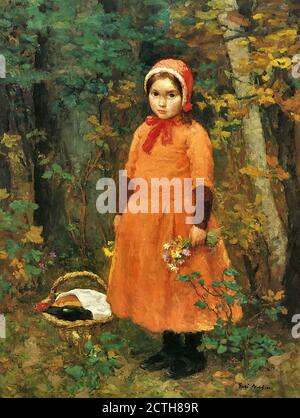 Melchers Gari - Little Red Riding Hood - Dutch School - 19th  Century Stock Photo