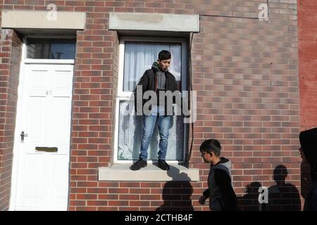 Roma community in Page Hall Sheffield. Stock Photo