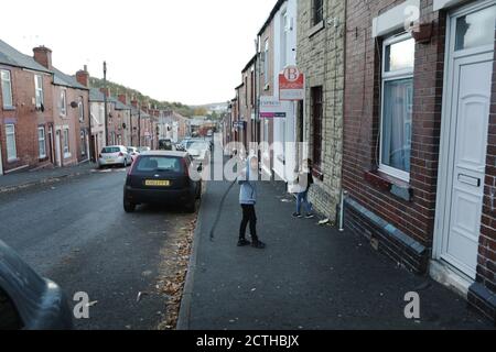 Roma community in Page Hall Sheffield. Stock Photo