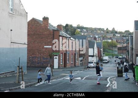 Roma community in Page Hall Sheffield. Stock Photo