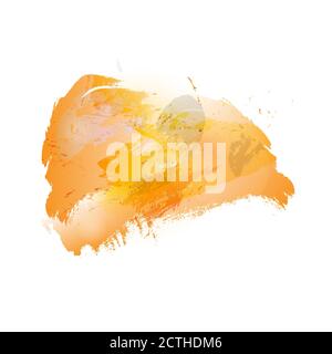 Watercolor abstraction. Orange watercolor spot. Vector stock illustration for backgrounds and theme design Stock Vector