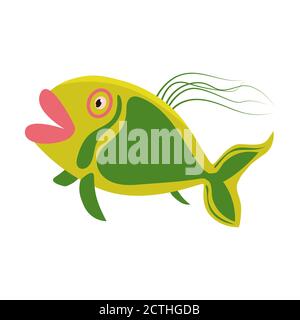 Cartoon fish with big lips illustration Stock Vector Image & Art - Alamy