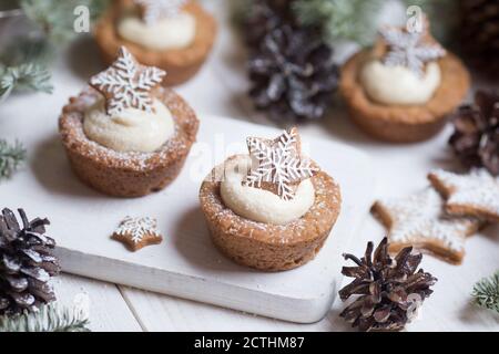 Christmas wonderland gingerbread cupcakes and cookies Stock Photo