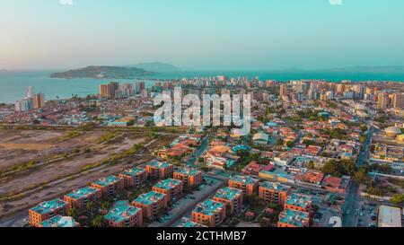 Aerial shot of the joao pessoa touristic city in northwest of Brazil Stock Photo