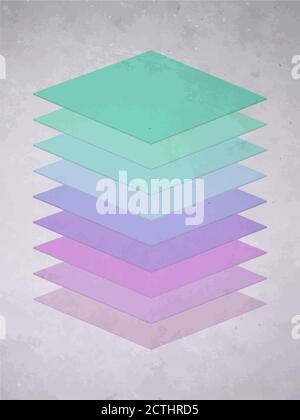 Abstract Vertical Simple Geometric Composition Layered Colour Stock Vector