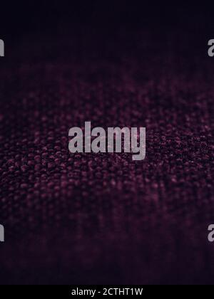 Extreme close up of purple textile fabric  fibres Stock Photo