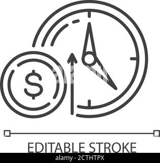 Numismatic value linear icon Stock Vector