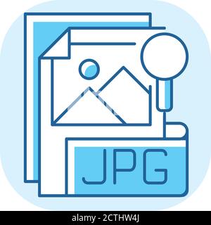 JPG file blue RGB color icon Stock Vector