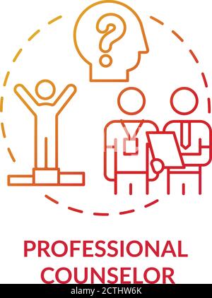 Professional counselor concept icon Stock Vector
