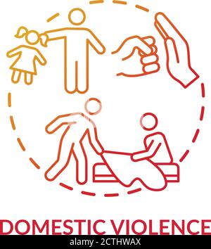 Domestic violence concept icon Stock Vector