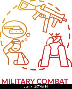 Military combat concept icon Stock Vector