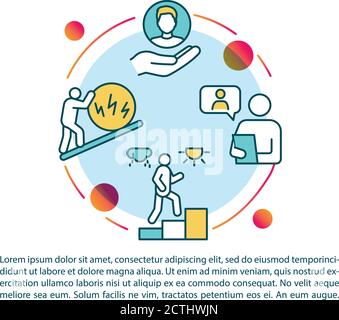 Posttraumatic growth concept icon with text Stock Vector