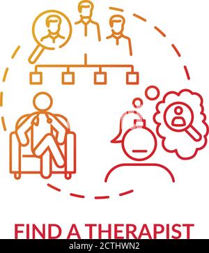 Find therapist concept icon Stock Vector