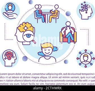 Psychological counseling concept icon with text Stock Vector