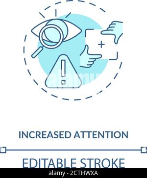 Increased attention concept icon Stock Vector