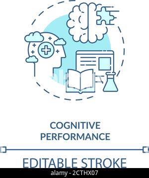 Cognitive performance concept icon Stock Vector