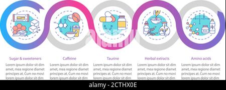Energetics ingredients vector infographic template Stock Vector