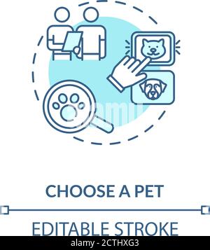 Choose a pet concept icon Stock Vector
