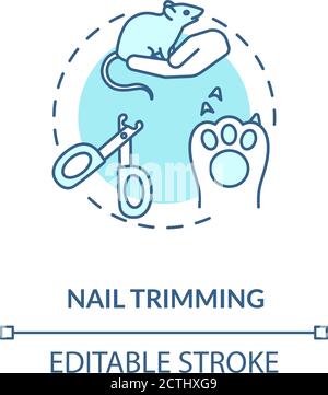 Nail trimming concept icon Stock Vector