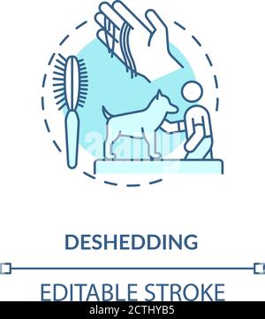 Deshedding concept icon Stock Vector