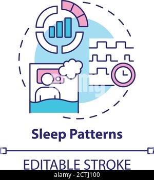 Deep sleep line icon concept. Deep sleep flat vector symbol, sign ...