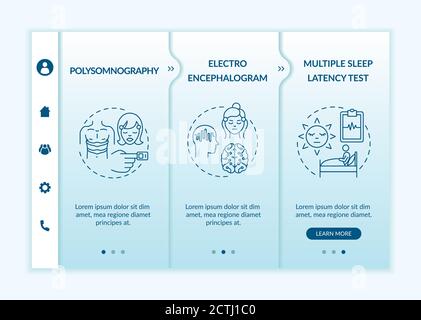 Daytime nap study onboarding vector template Stock Vector