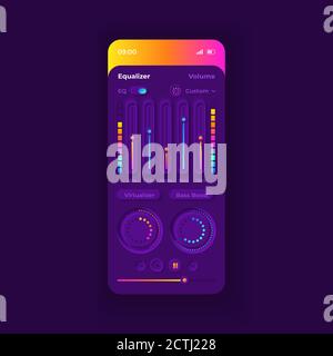Bass booster smartphone interface vector template Stock Vector Image ...