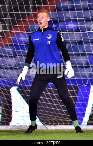 Oldham, UK. 22nd Sep, 2020. OLDHAM, ENGLAND. SEPT 22ND 2020 Oldham's Mackenzie Chapman before the EFL Trophy match between Oldham Athletic and Wolverhampton Wanderers at Boundary Park, Oldham on Tuesday 22nd September 2020. (Credit: Eddie Garvey | MI News) Credit: MI News & Sport /Alamy Live News Stock Photo