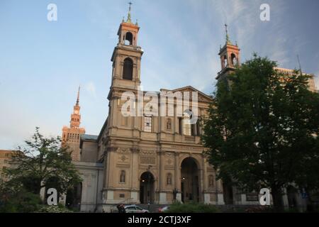 All saints church in Warsaw , Poland Stock Photo