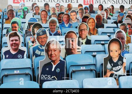 London, UK. 23rd Sep, 2020. during the Carabao Cup 3rd round match between Millwall and Burnley played behind closed doors at The Den, London, England on 23 September 2020. Photo by Carlton Myrie/PRiME Media Images. Credit: PRiME Media Images/Alamy Live News Stock Photo