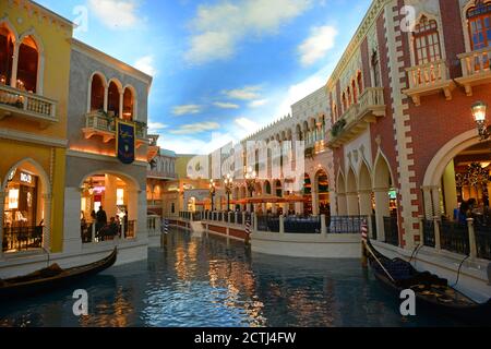 The interior of the Venetian hotel & Casino in Las Vegas Stock Photo - Alamy