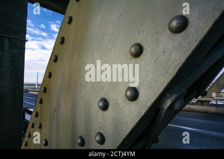 The town of Kincardine and its iconic bridge. Stock Photo