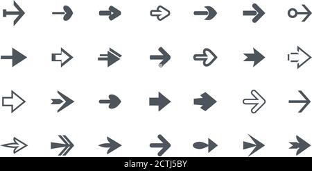 Set of grey arrows. Vector Icons. Graphic for website. Stock Vector